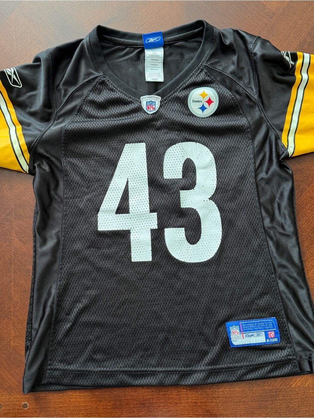 Reebok Pittsburgh Steelers Troy Polamalu #43 Jersey Size Youth Small